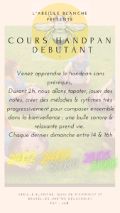 Atelier handpan Abeille Blanche